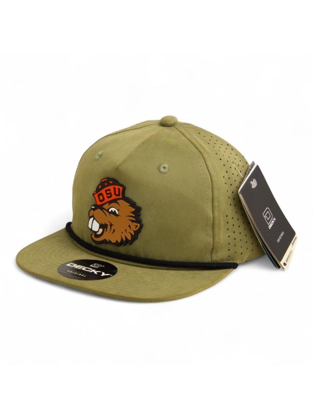 Oregon State Beavers Benny 3D Perforated Rope Hat- Loden/ Black